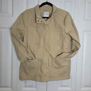 Vintage  X  America Women's Tan Canvas Chore Anorak Jacket Medium